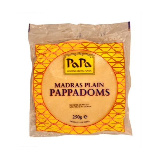 Papa Plain Papadoms 250G x 60